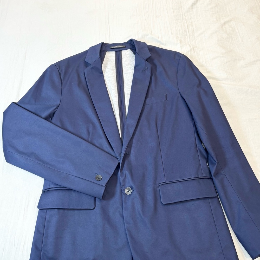 Rag & Bone Blazer Jacket Men’s‎ 40 Blue 2 Button Cotton